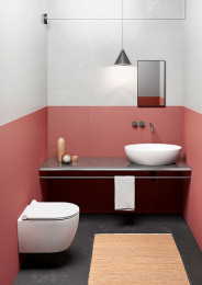Унитаз повдесной GSI PURA 880209 46 см х 35 см, Swirlflush, для крепежа FISR2, цвет Белый матовый