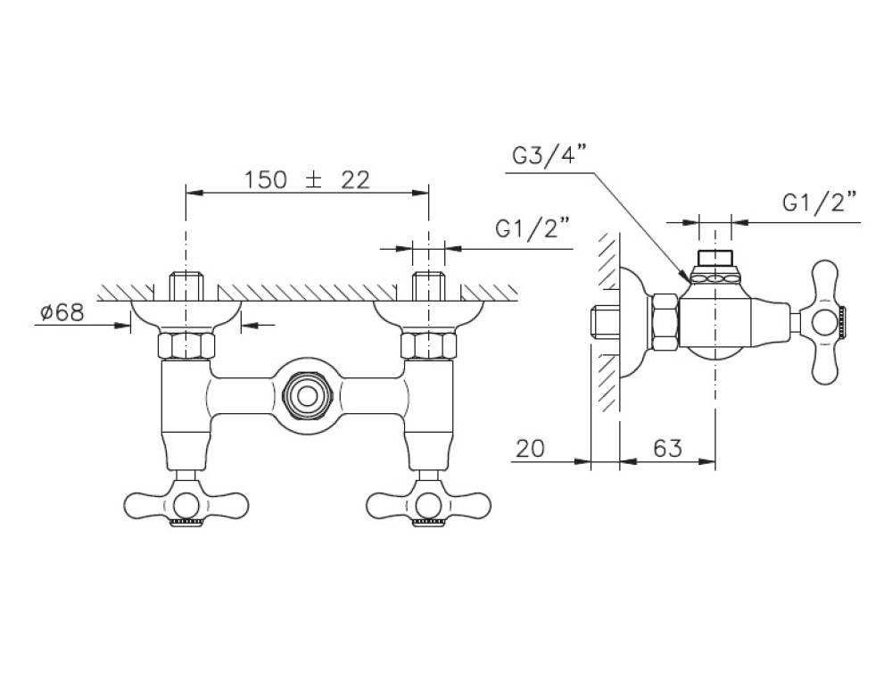 Фото Смеситель Nicolazzi Nuova Brenta 2525BZ для душа, бронза