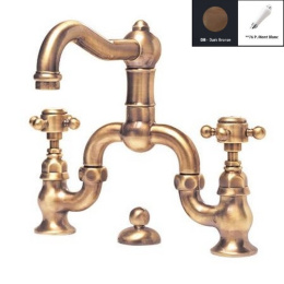 Фото Смеситель Nicolazzi Dames Anglaises 1419DB78 для раковины, темная бронза, ручки P. Mont Blanc