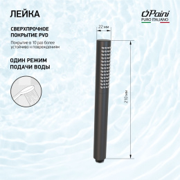 Фото Душевая лейка ручная Paini 53PZ155TT черный