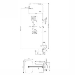 Душевая стойка BelBagno ACQUA ACQUA-VSCM-NERO