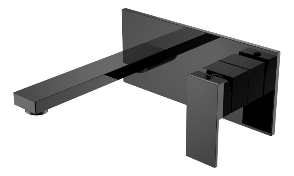 Фото Cмеситель для умывальника Boheme Qubic (475-SGM) металл глянец