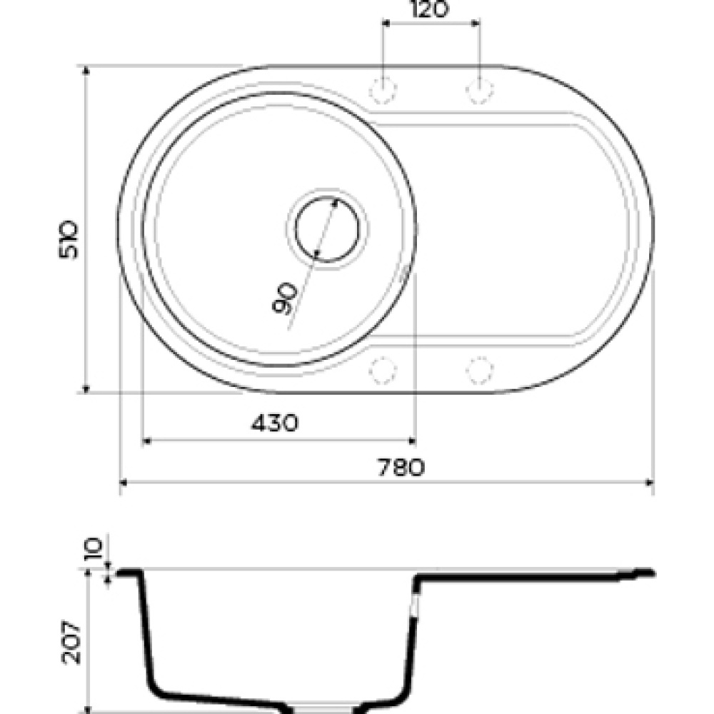 Кухонная мойка Omoikiri Manmaru 78-BE Artgranit (4993356) ваниль