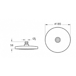 Верхний душ Vitra Showerheads (A45708WSA) хром