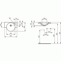 Фото Ideal Standard Venice K084001 Раковина на 50 см