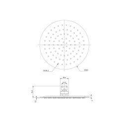 Omnires WGU120CR Верхний душ D=20 см (хром)