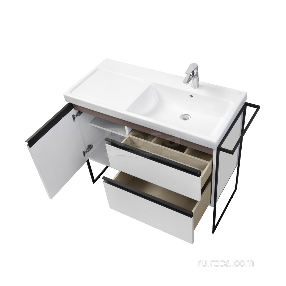 Фото Тумба под раковину Roca Domi (A857478806) белый глянцевый