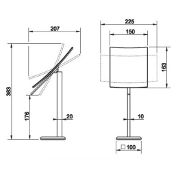Зеркало Gessi Mimi (33388#031) хром