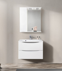 Зеркальный шкаф BelBagno Marino MARINO-SPC-700/750-1A-BL-P-L/R, 70 х 75 см, с LED-подсветкой