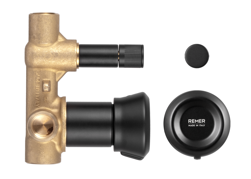 Фото Смеситель для душа Remer Element ET09HNO, черный матовый
