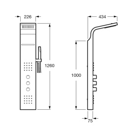 Фото Душевая панель Roca Evolution (2H0416000) нержавеющая сталь