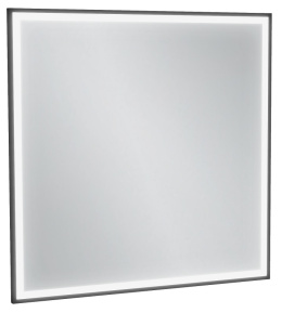 Зеркало Jacob Delafon Allure EB1435-S14, 80 х 80 см, с подсветкой, лакированная рама черный сатин