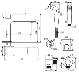 Смеситель с гигиеническим душем Damixa Gala (530300000) хром