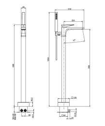 Смеситель для ванны F3964/4CR FIMA Carlo Frattini Zeta