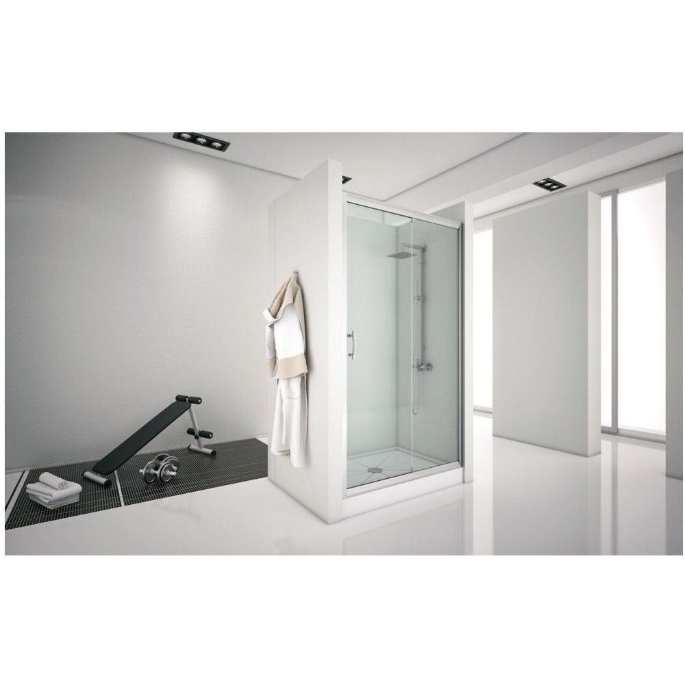 Душевая дверь Aquanet Alfa NAA6121 140, прозрачное стекло