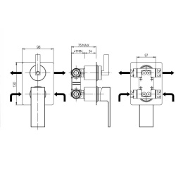 Фото Смеситель для ванны Paini Bari RTYO6911 черный