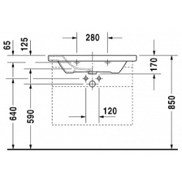 Раковина 80 см Duravit Durastyle 2320800000, белый