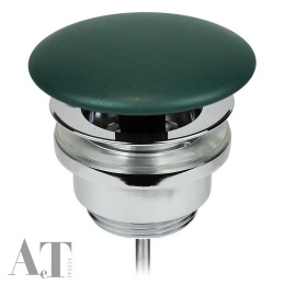 Сток для раковины AeT свободный слив хром, цвет керамики зеленый мох матовый A037143