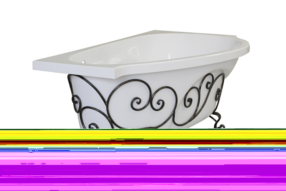 Эстет Кованая подставка для ванны "Грация" левая (патина)