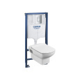 Комплект 4 в 1 ROCA Dama Senso, Grohe (38772001R1) инсталляция и унитаз подвесной белый