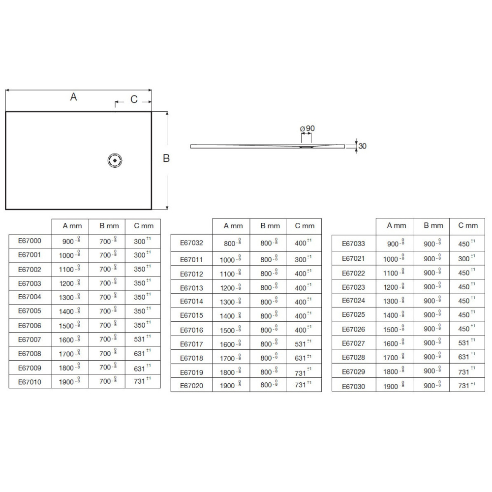 Поддон Jacob Delafon Singulier E67033-MGZ, 90 x 90 см, материал Neoroc с антискользящим покрытием, с