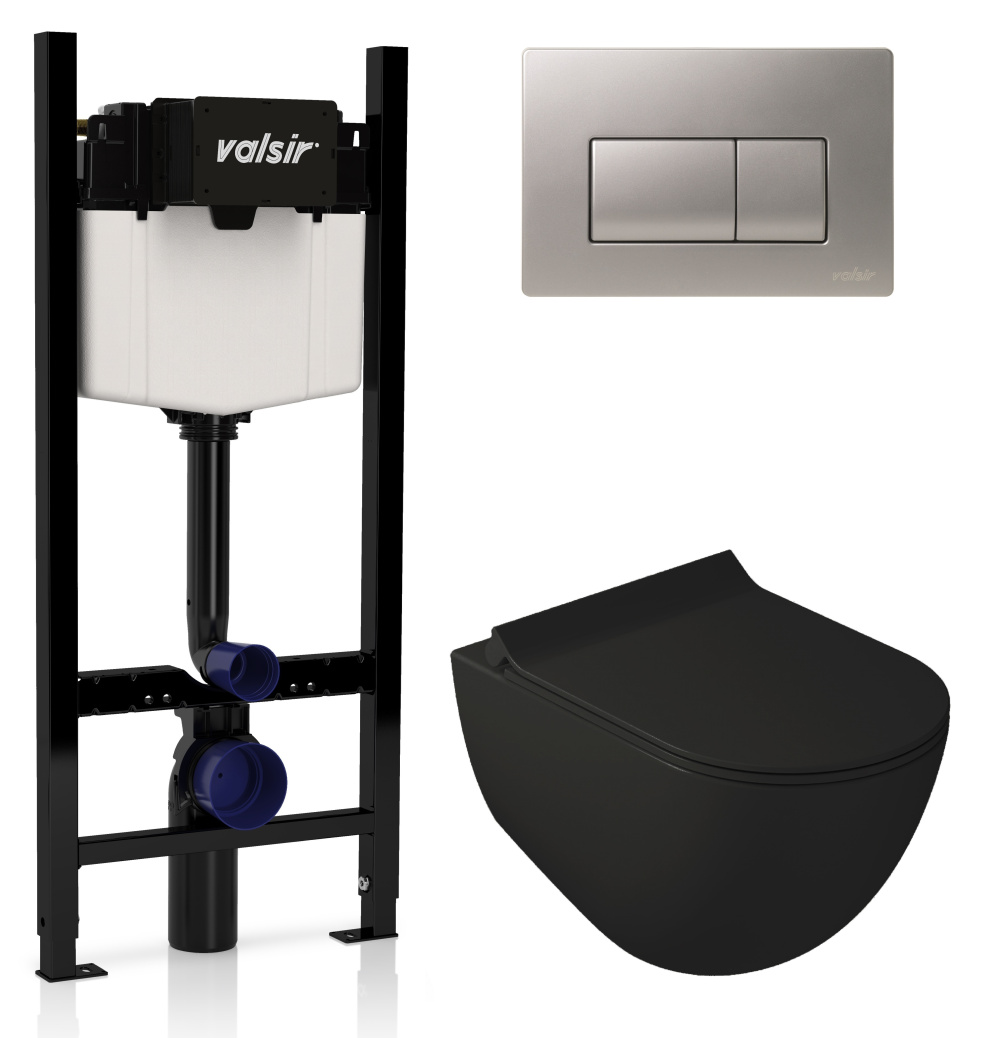 KIT VSCrM 7317NEMT Slim P1 Комплект инсталляции 4 в 1, WINNER S BLOCK VS0853202, унитаз DREAM 7317NE