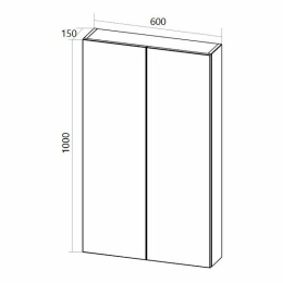 1Marka У92521 Шкаф Gaula 60П 2д.White