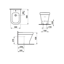 Фото Биде Laufen LB3 8.3268.1.000.302.1 напольное
