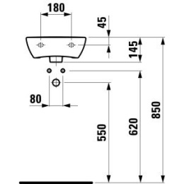 Раковина Laufen Pro 1595.0.000.104.1, 35*31 см
