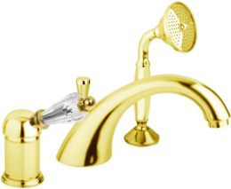 Фото Смеситель Cezares VINTAGE-BVDM-01-Sw для ванны, хром, ручки Swarovski