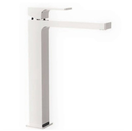Фото Remer Absolute AU11LBO Высокий смеситель для раковины, без донного клапана, белый матовый