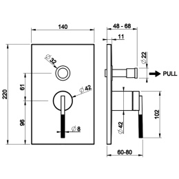 Фото Смеситель для ванны/душа Gessi Ingranaggio (63577#149) бронза