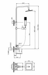 Душевая стойка BelBagno Romano (ROMANO-VSCM-CRM) хром