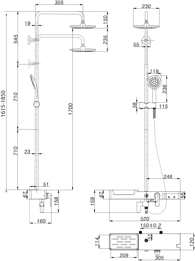 Фото Душевая система  Lemark Tropic (LM7007C)