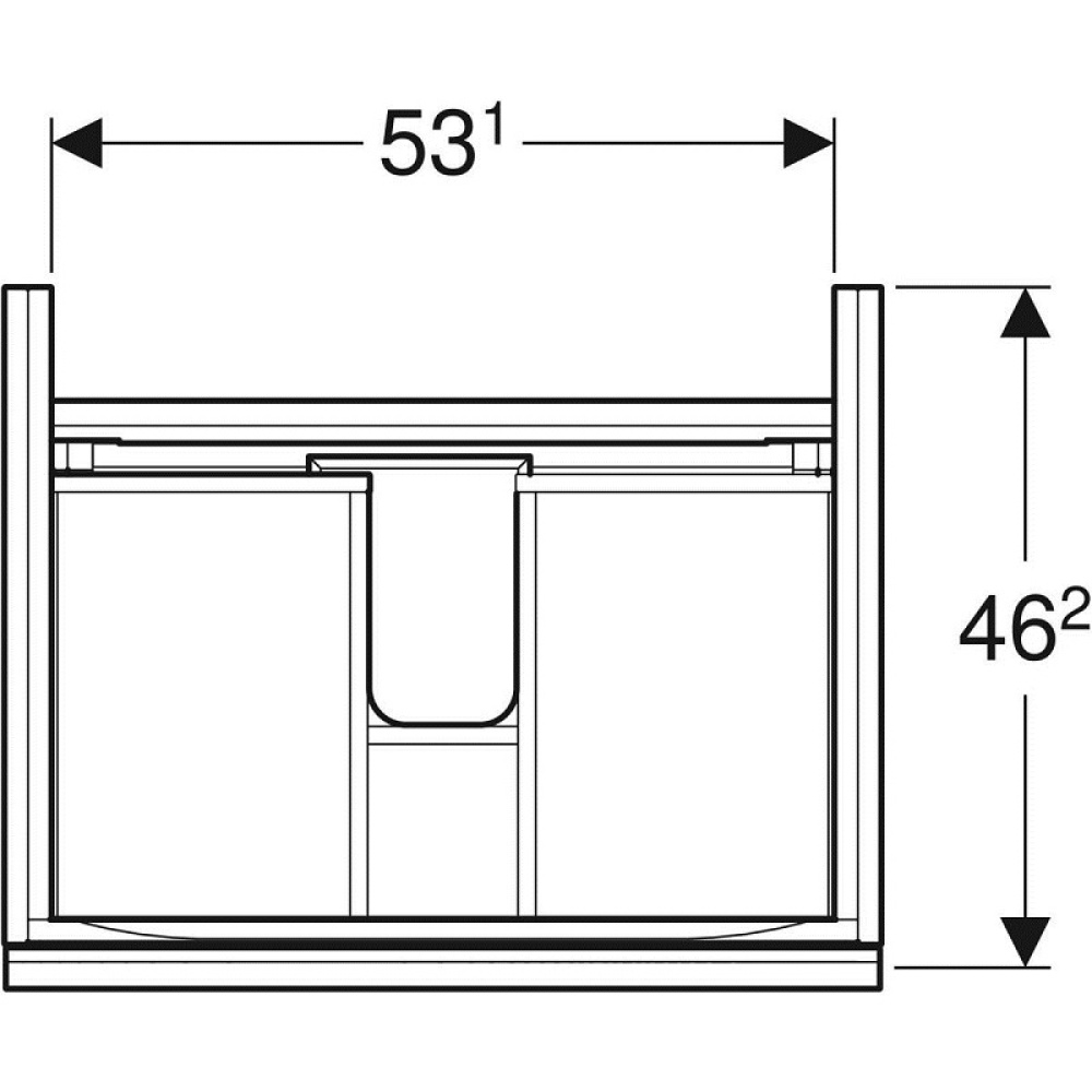 Geberit Acanto 500.609.01.2 Тумба для раковины, с ящиками выдвижными