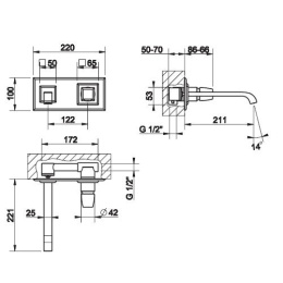 Смеситель для раковины Gessi Mimi (31191#031) хром