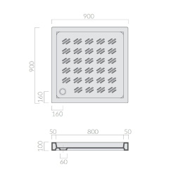Поддон душевой Galassia Airone (1008), цвет белый, глянцевый