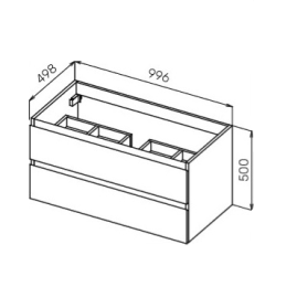 Тумба под раковину Cezares Molveno MOLVENO-100-2C-SO-BG 100 Bianco Ghiaccio