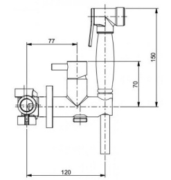 Фото Гигиенический душ Webert Elio EL870302065 бронзовый цвет