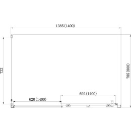 Душевой уголок Aquanet Alfa NAA1131 150x80, прозрачное стекло