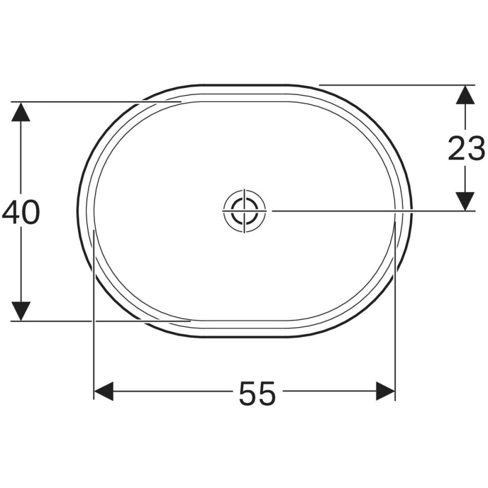 Фото Geberit Variform 500.758.01.2 Раковина, встраиваемая снизу