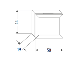 EBAN Gianna 44,пенал-ящик подвесной 50*19*h44, c 1 расп.дв., БЕЗ РУЧЕК, цвет: bianco assoluto