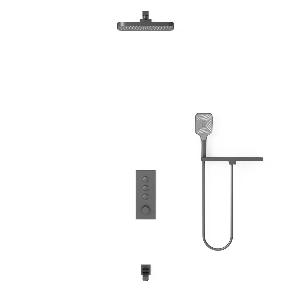 Душевой комплект Vincea (VSFW-431T1RGM) вороненая сталь