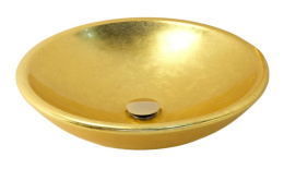 Фото Migliore ARENA Раковина накладная круглая D46 см, золото/золото, ГЛЯНЦЕВАЯ 31371