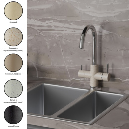 Фото Смеситель для кухни Paini Cox 7844643CR3V11L2KM черный