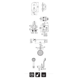 NOBILI WELV102CR Душевой комплект (хром)