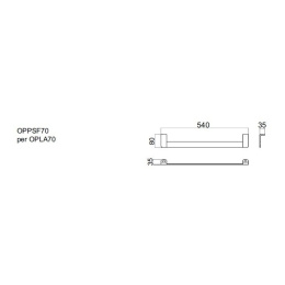 Cielo OPERA OPPSF70 полотенцедержатель для раковины OPLA70 (хром)