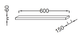 Полочка Jacob Delafon Parallel 60 см, EB500, белый