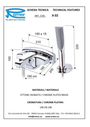 Фото Смеситель Remer для ванны короткий нос RR A02