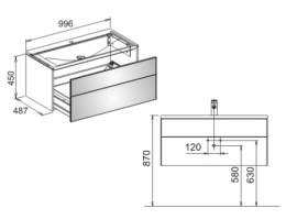 Фото Тумба Keuco Royal Reflex 34070140000+34071311001, коричневый